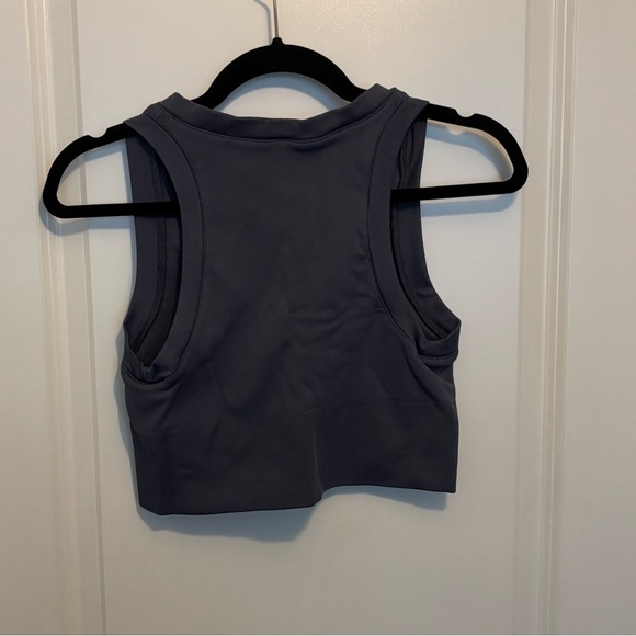 Aritzia V-Neck Crop Top Indigo - Sz. L - Picture 2 of 3